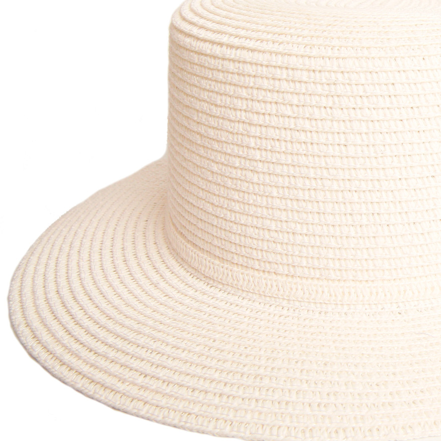 Шляпа канотье женская бумага белая VIVIAN 817-860, фото 3