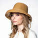 Капелюх із середніми полями жіночий папір бежевий GLORIA 818-058, фото 4