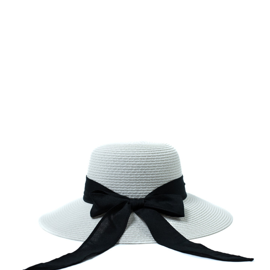 Капелюх із середніми полями жіночий папір білий COCO 842-978, фото 3