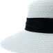 Капелюх із середніми полями жіночий папір білий COCO 842-978, фото 4