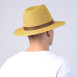 Шляпа федора мужская бумага желтая BAY 843-890, фото 6