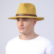 Шляпа федора мужская бумага желтая BAY 843-890, фото 4