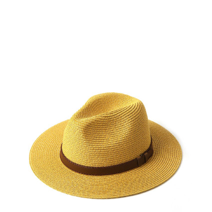 Капелюх федора жіночий папір жовтий BAY 843-890