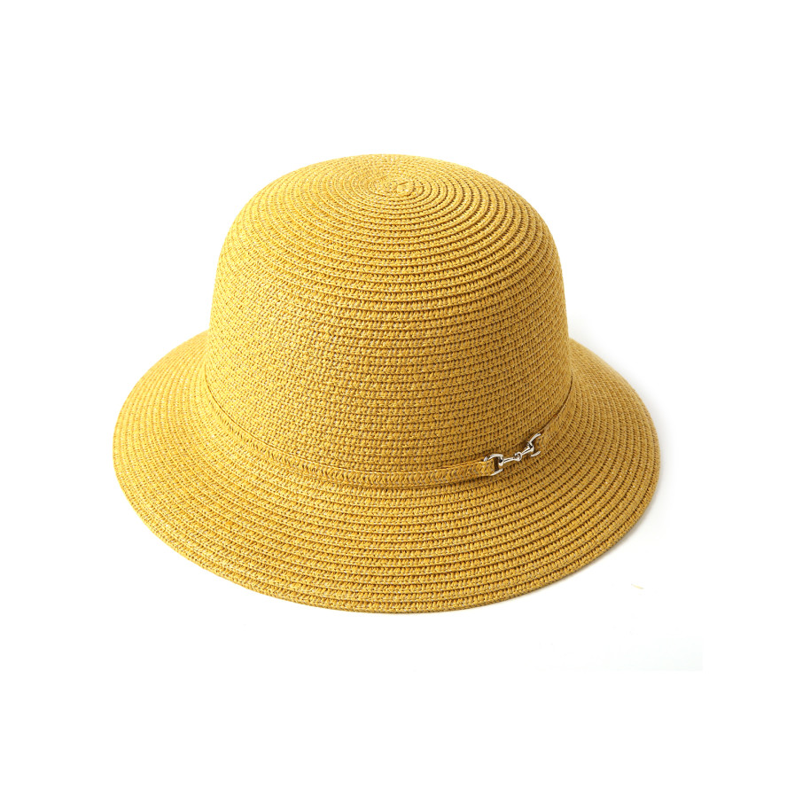 Капелюх з маленькими полями жіночий папір жовтий VERONICA 843-968, фото 2