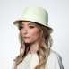 Шляпа с маленькими полями женская бумага молочная VERONICA 843-982, фото 4