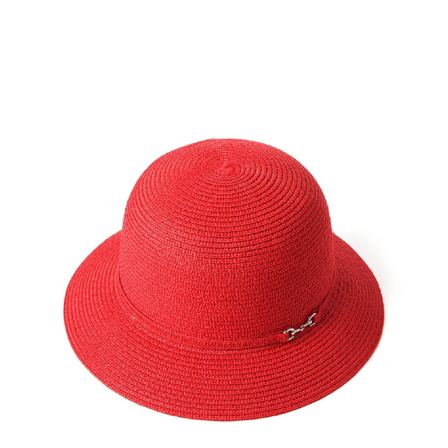 Капелюх з маленькими полями жіночий папір червоний VERONICA 844-026, фото 1