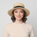 Шляпа канотье женская с лентой солома бежевая AMY 844-101, фото 5
