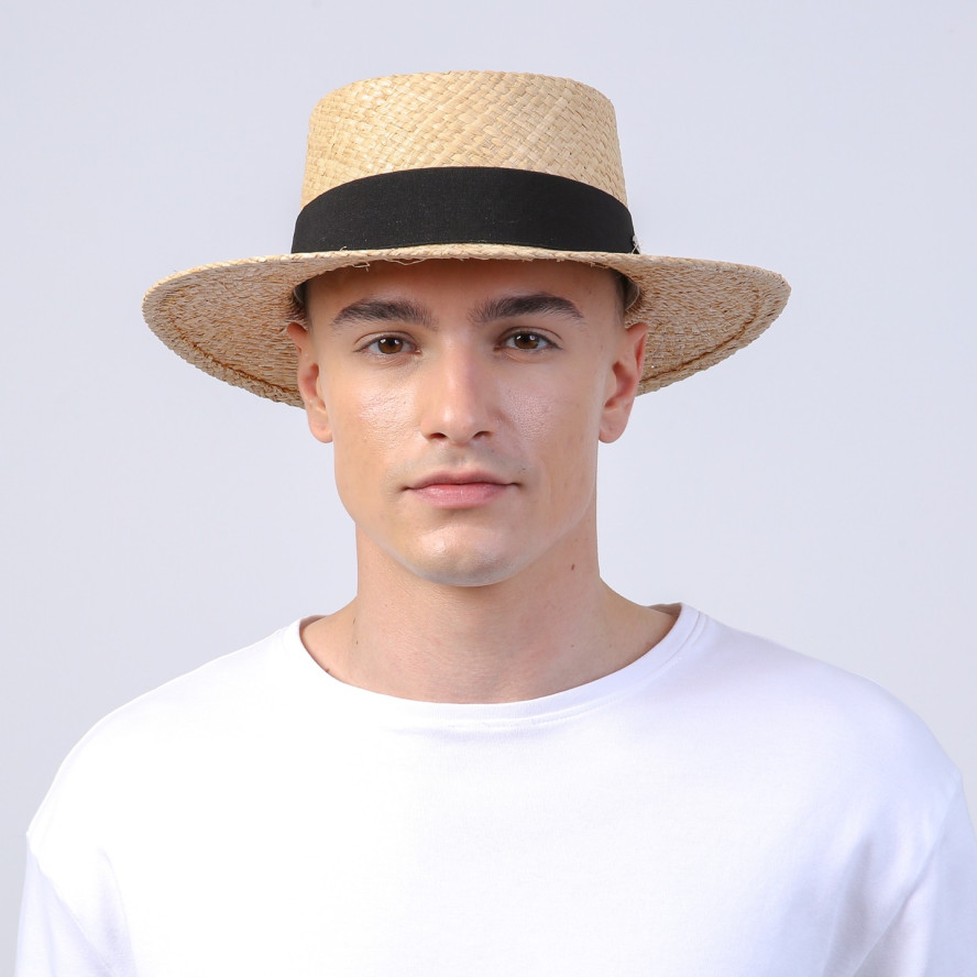 Капелюх порк-пай чоловічий рафія жовтий ESME 844-149, фото 5