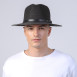 Капелюх федора чоловічий папір чорний BRIDGET 845-757, фото 5