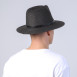 Капелюх федора чоловічий папір чорний BRIDGET 845-757, фото 6