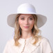 Капелюх із середніми полями жіночий зі стрічкою-бантом білий MONIKA 855-442, фото 6