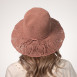 Шляпа со средними полями женская вязаная бумага розовая ИЛАНА 444-393, фото 7