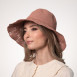 Шляпа со средними полями женская вязаная бумага розовая ИЛАНА 444-393, фото 4