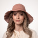 Шляпа со средними полями женская вязаная бумага розовая ИЛАНА 444-393, фото 6