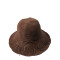 Шляпа со средними полями женская вязаная бумага коричневая ИЛАНА 444-409