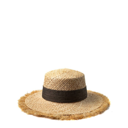 Шляпа канотье женская рафия желтая ЛАЛИ 444-522