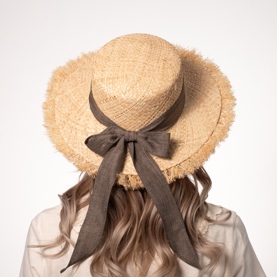 Шляпа канотье женская рафия желтая ЛАЛИ 444-522, фото 6