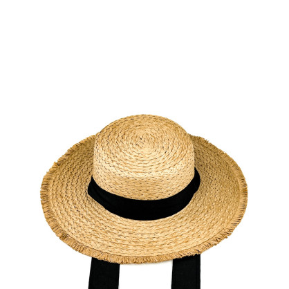 Капелюх канотьє жіночий папір бежевий НУРАЙ 470-965