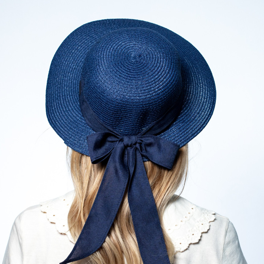 Капелюх клош жіночий папір синій ЮЗЕФА 479-944, фото 6