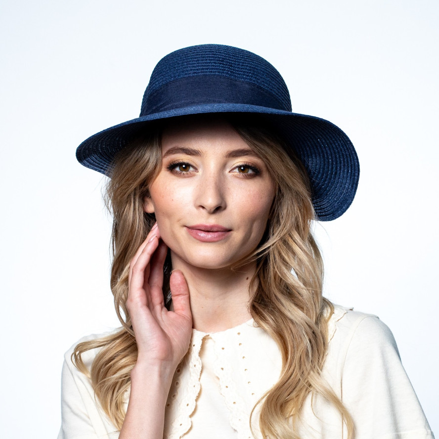 Капелюх клош жіночий папір синій ЮЗЕФА 479-944, фото 5