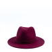 Шляпа федора женская с ремешком фетр бордовая МЕДОУ 574-342, фото 2