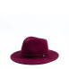 Шляпа федора женская с ремешком фетр бордовая МЕДОУ 574-342, фото 1
