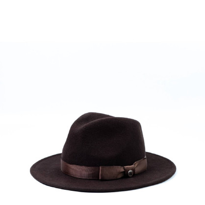 Капелюх федора жіночий зі стрічкою фетр коричневий ТВІТТІ 574-366 Капелюх федора жіночий зі стрічкою фетр коричневий ТВІТТІ 574-366