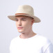 Шляпа федора мужская с ремешком бумага бежевая АДЕЛИН 733-626, фото 4