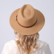 Шляпа федора женская с ремешком бумага бежевая АДЕЛИН 733-633, фото 6