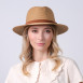Шляпа федора женская с ремешком бумага бежевая АДЕЛИН 733-633, фото 5