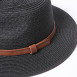 Шляпа федора мужская с ремешком бумага черная АДЕЛИН 733-640, фото 3