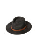 Шляпа федора мужская с ремешком бумага черная АДЕЛИН 733-640, фото 1