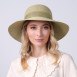 Шляпа со средними полями женская с лентой-бантом бумага хаки MONIKA 733-657, фото 6