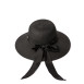 Шляпа со средними полями женская с лентой-бантом бумага черная MONIKA 733-695, фото 3
