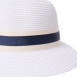 Капелюх із середніми полями жіночий зі стрічкою папір білий ХЕДЛІ 733-749, фото 4