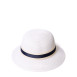 Капелюх із середніми полями жіночий зі стрічкою папір білий ХЕДЛІ 733-749, фото 1