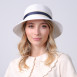Капелюх із середніми полями жіночий зі стрічкою папір білий ХЕДЛІ 733-749, фото 6