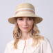 Шляпа со средними полями женская с лентой бумага бежевая ХЕДЛИ 733-756, фото 6