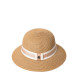 Шляпа со средними полями женская с лентой бумага бежевая ХЕДЛИ 733-770, фото 3