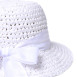 Капелюх із середніми полями жіночий в'язаний зі стрічкою-бантом папір білий КАТАЛІНА 734-166, фото 4