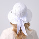 Капелюх із середніми полями жіночий в'язаний зі стрічкою-бантом папір білий КАТАЛІНА 734-166, фото 8