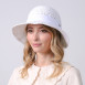 Капелюх із середніми полями жіночий в'язаний зі стрічкою-бантом папір білий КАТАЛІНА 734-166, фото 6