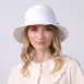 Капелюх із середніми полями жіночий в'язаний зі стрічкою-бантом папір білий КАТАЛІНА 734-166, фото 7