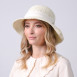 Шляпа со средними полями женская вязаная с лентой-бантом бумага молочная КАТАЛИНА 734-173, фото 5
