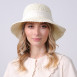 Шляпа со средними полями женская вязаная с лентой-бантом бумага молочная КАТАЛИНА 734-173, фото 6
