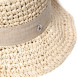 Капелюх із середніми полями жіночий в'язаний зі стрічкою-бантом папір бежевий КАТАЛІНА 734-180, фото 4