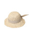 Шляпа со средними полями женская вязаная с лентой-бантом бумага бежевая КАТАЛИНА 734-180