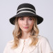 Шляпа со средними полями женская с лентой бумага черная ХЕДЛИ 734-210, фото 6