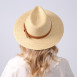Капелюх федора жіночий з ремінцем папір бежевий РАЙЛІ 734-227, фото 6