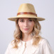Капелюх федора жіночий з ремінцем папір бежевий РАЙЛІ 734-227, фото 5
